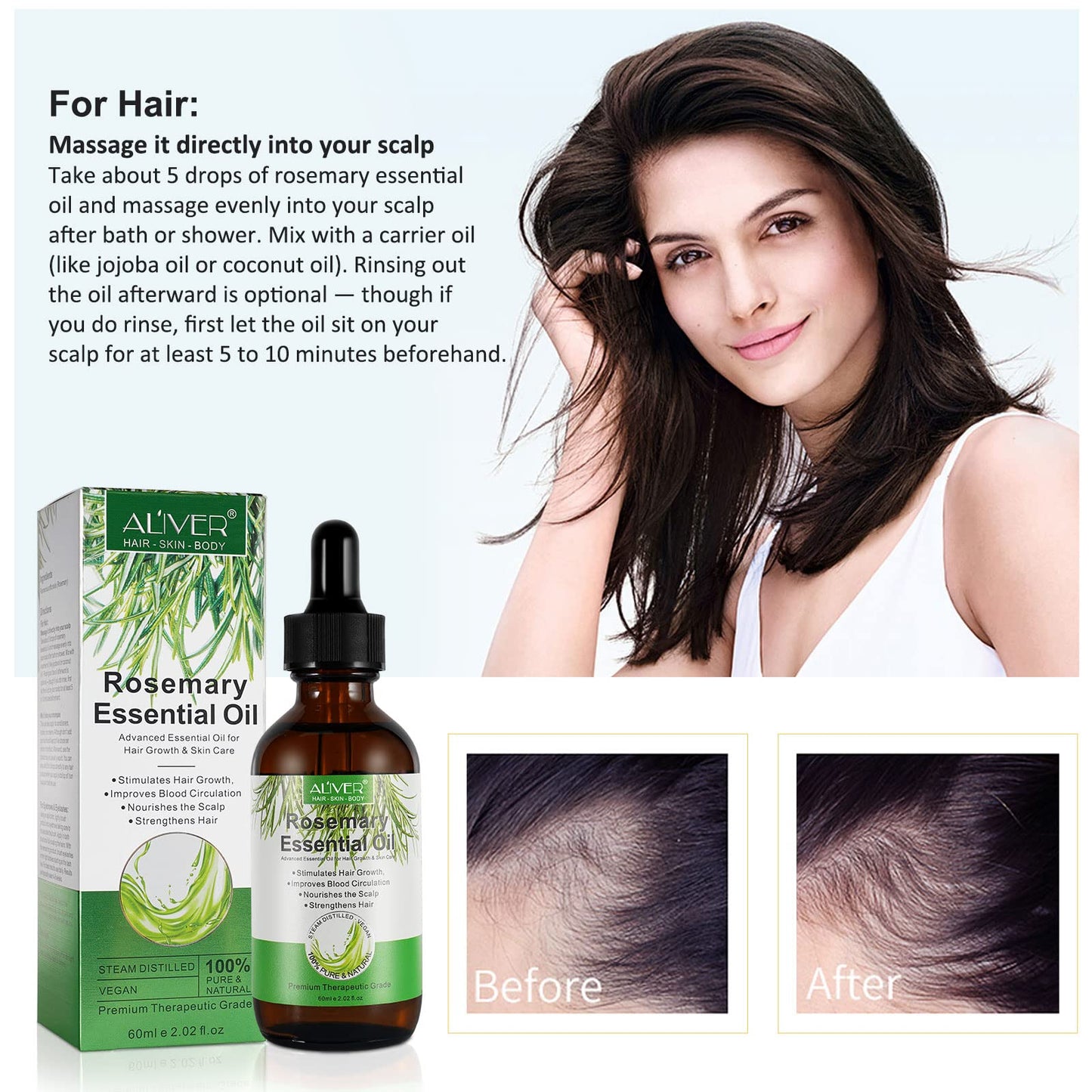 ALIVER Organic Rosemary Oil زيت إكليل الروزماري العضوي