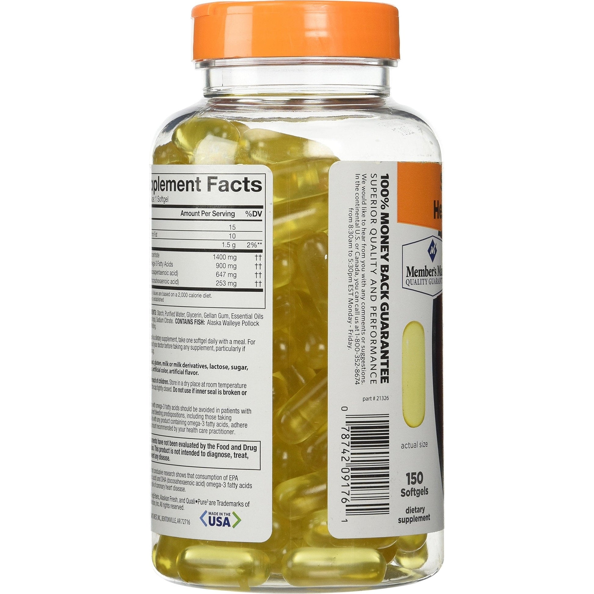 Members Mark Triple Strength Fish Oil 1400mg - 150 Ct - Medaid International