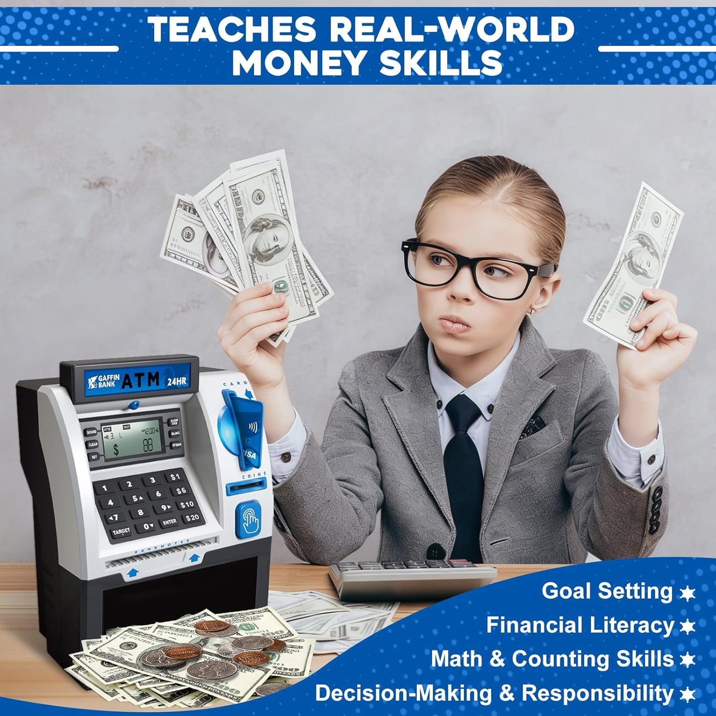 ATM Mini Automatic Money Box Money Box Coin Money Box