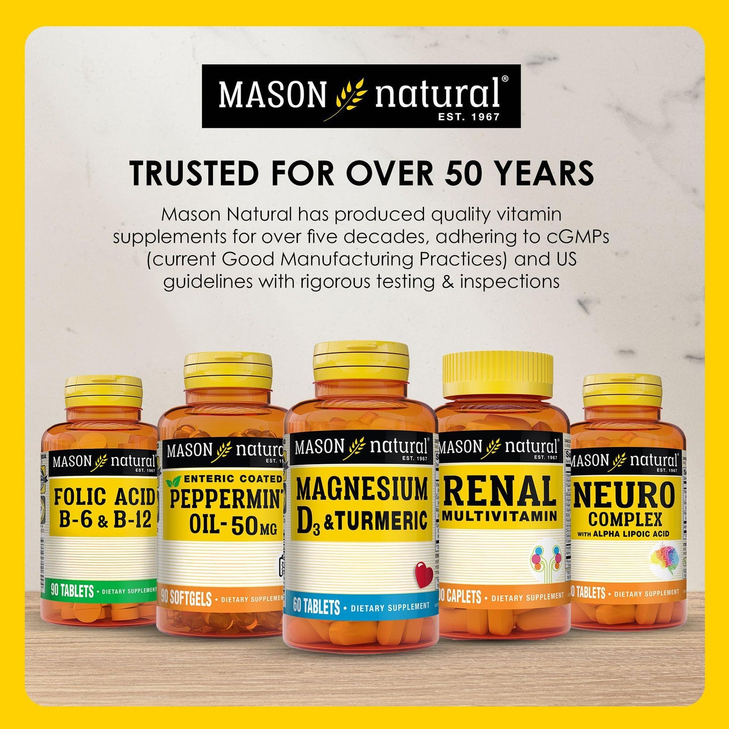 MASON NATURAL Omega,3 Fish Oil, 200,Day Supply, 1000mg with EPA and DHA for Joint Support, Softgel Pills - Medaid International
