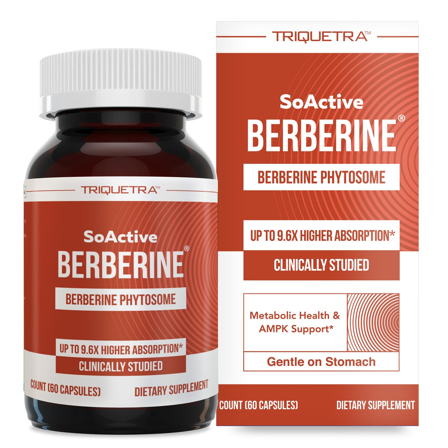SoActive Berberine 550mg: 9.6X Higher Absorption, Clinically Studied, Optimized Phytosome | Supports Metabolism & AMPK Activation | Non-GMO, Soy-Free | Clinically Validated Dose | 60 Servings - Medaid International