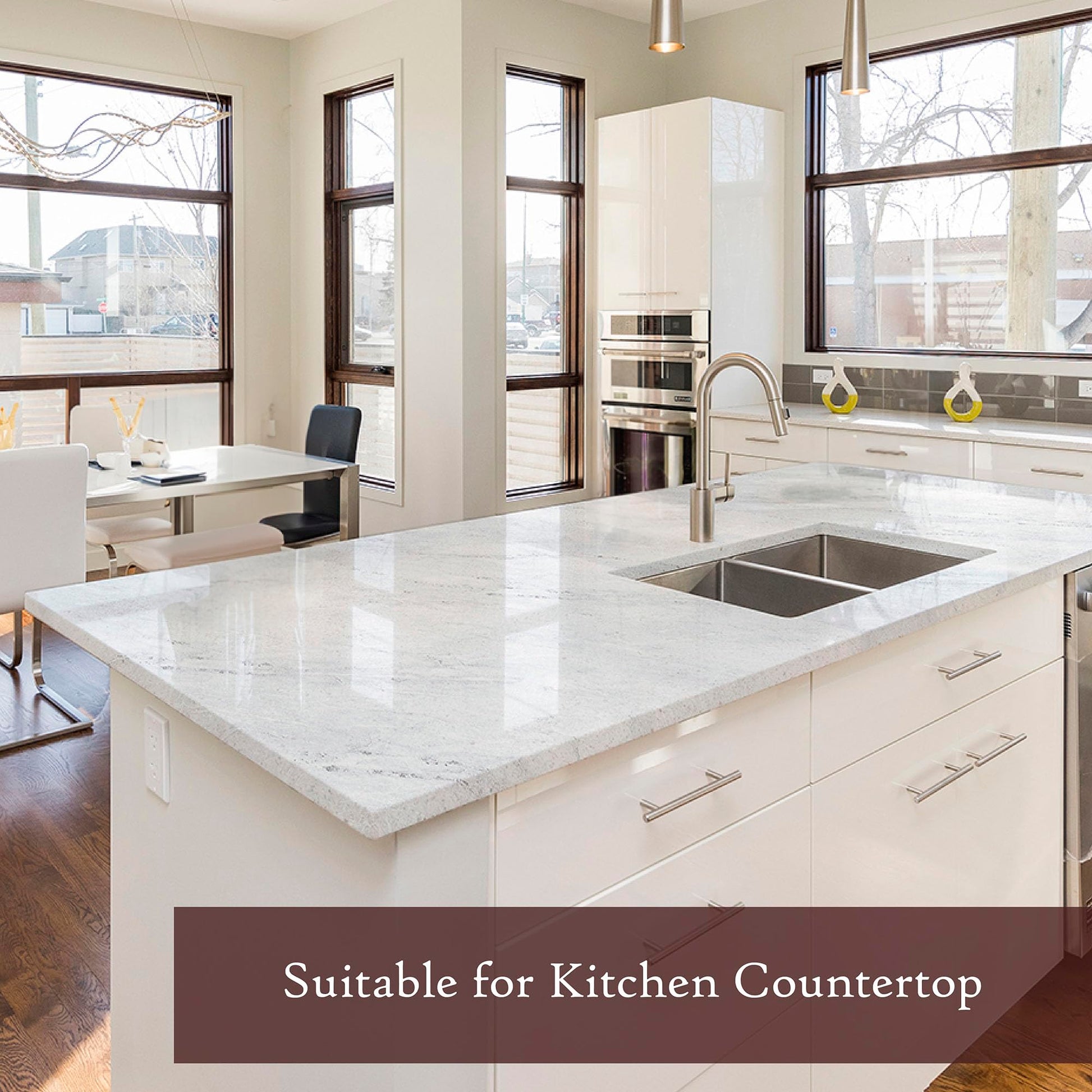 Very Berry Sticker Marble Contact Paper (White, 15.7" x 78", 1 Pack) Peel and Stick Countertop Wrap, Waterproof Vinyl, Renter Friendly for Kitchen Counters, Bathroom Vanities & Cabinets - Medaid International