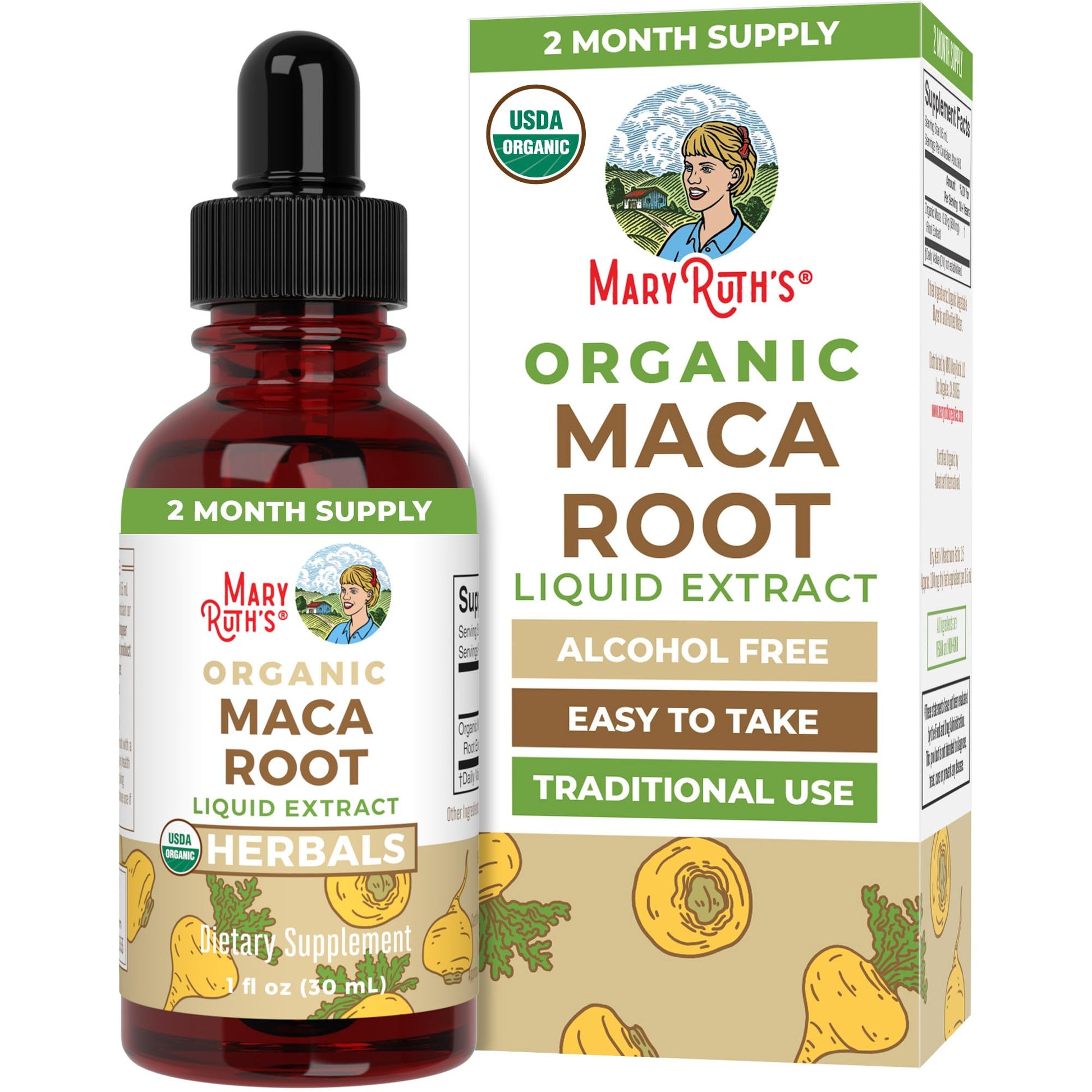 MaryRuth’s USDA Organic Maca Root Liquid Drops | Vegan | Non-GMO | Gluten Free | Alcohol Free | 1 Fl Oz - Medaid International