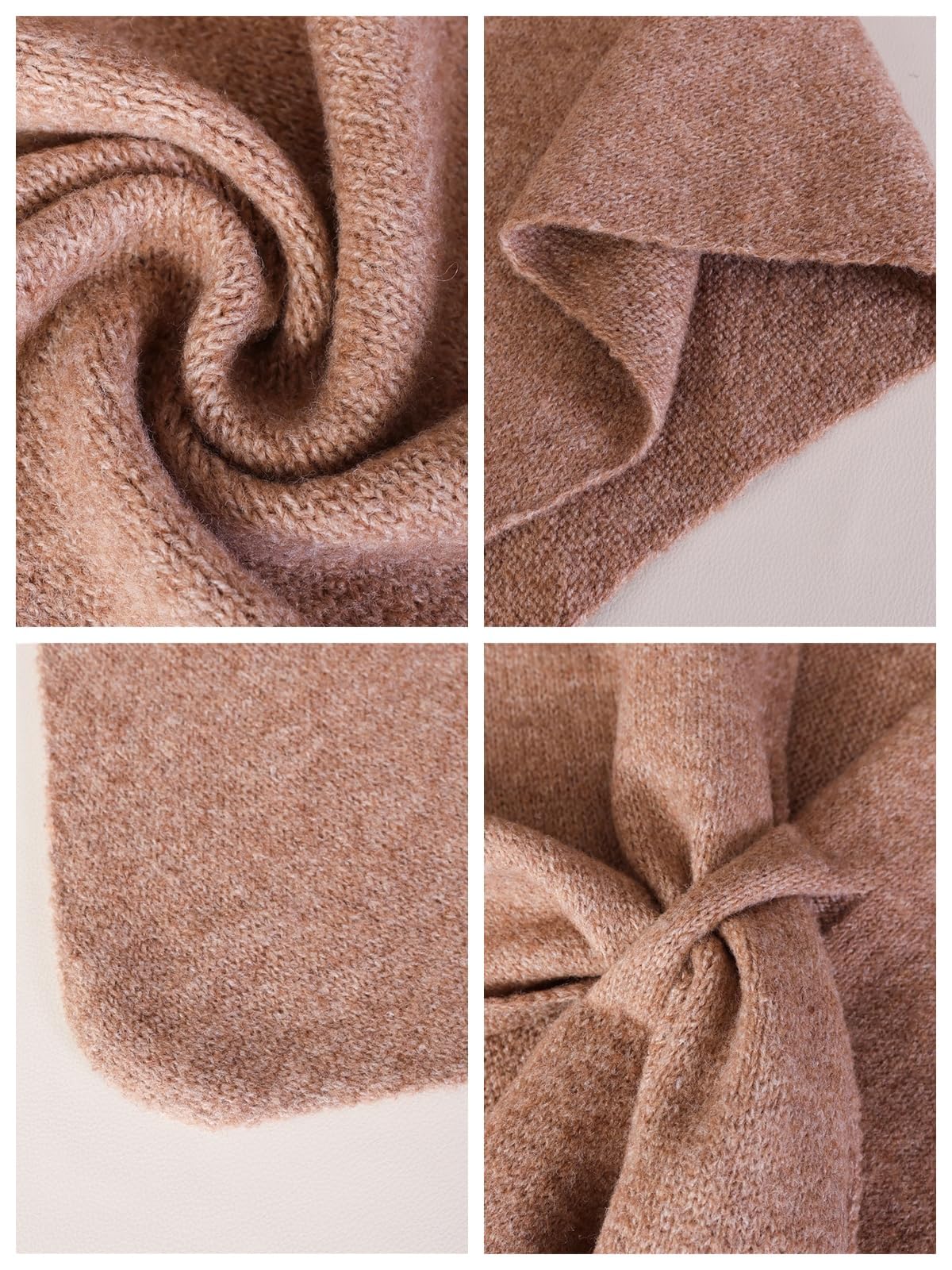 KASTWAVE Shawls Wraps Poncho Women Triangle Sweater Scarf Warm Wool Blend Pashmina Cape Cold Weather Neck Warmer Winter Fall Accessory