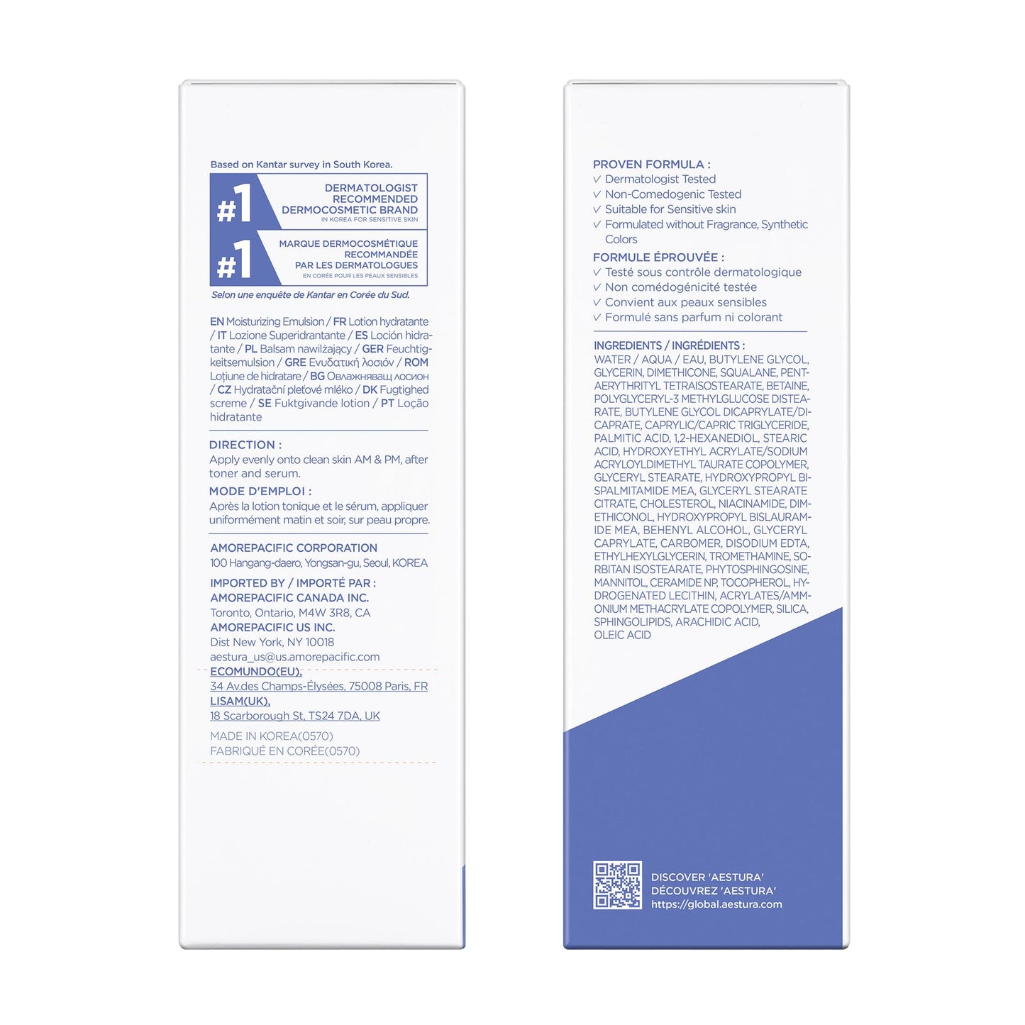 AESTURA ATOBARRIER365 Lightweight Korean Face Moisturizer with Ceramides | Strengthens Barrier, Fast-Absorbing Hydration, Suitable for Dry, Normal & Sensitive Skin, 90ML / 3.04 fl. Oz. - Medaid International