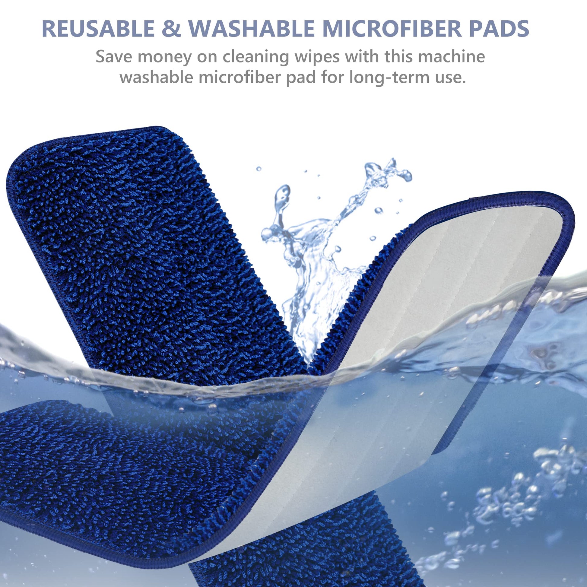Spray Mops for Floor Cleaning, TRAV-ROUND Microfiber Wood Floor Mop with 5 Reusable Washable Pads for Dry Wet Cleaning on Hardwood Laminate Wood Ceramic Vinyl Tile - Medaid International
