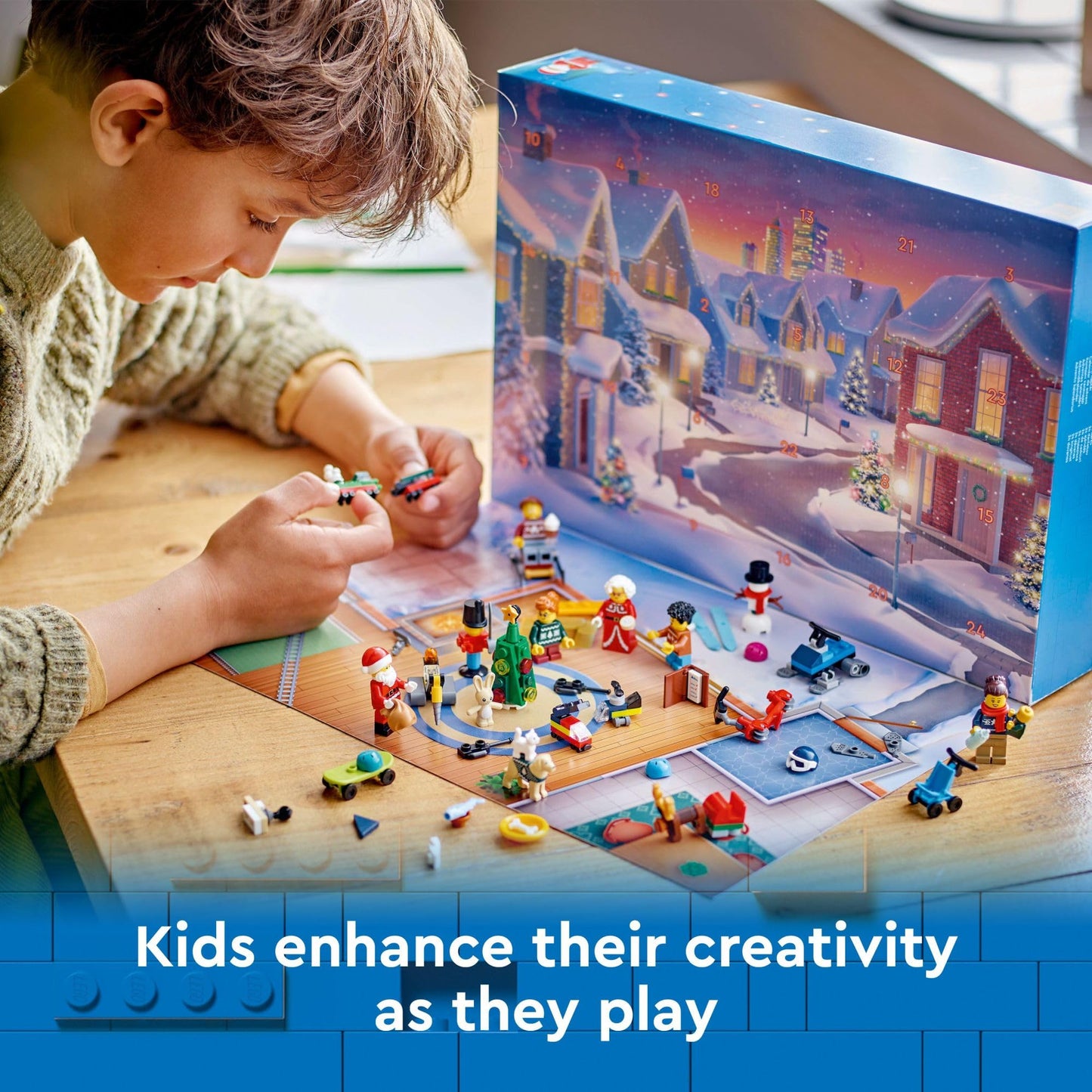 LEGO City 2024 Advent Calendar, Holiday Countdown Gift for Ages 5 and Up, 24 Surprises for Kids, Fun Miniature Christmas Figures with Festive Sweaters, Santa and Mrs. Claus Minifigures, 60436 - Medaid International