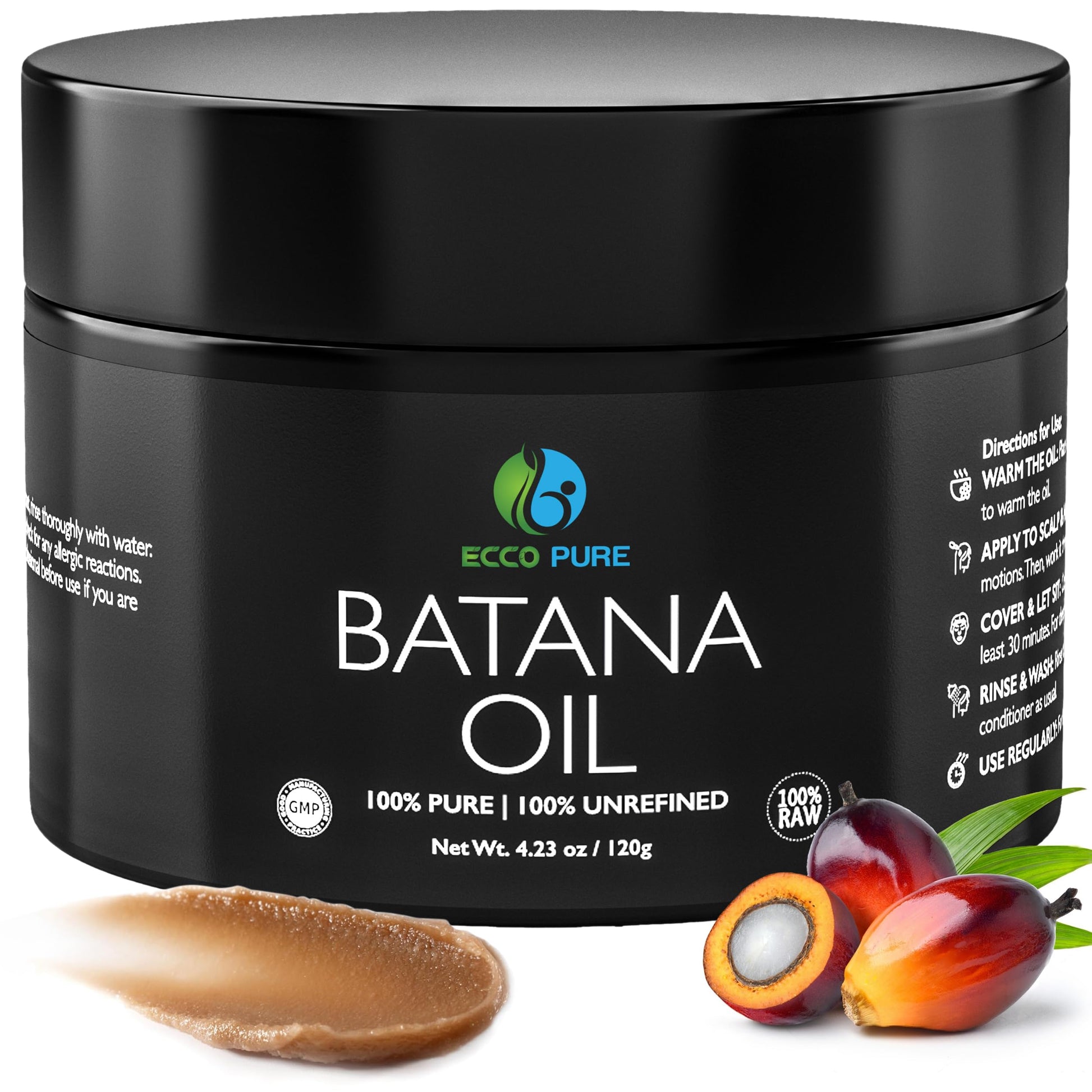 Premium Raw Batana Oil – Pure & Unrefined - Advanced Hair Regrowth & Scalp Therapy Device - Supports Fuller, Healthier Hair & Skin - For Men & Women, 4.23 OZ - Medaid International