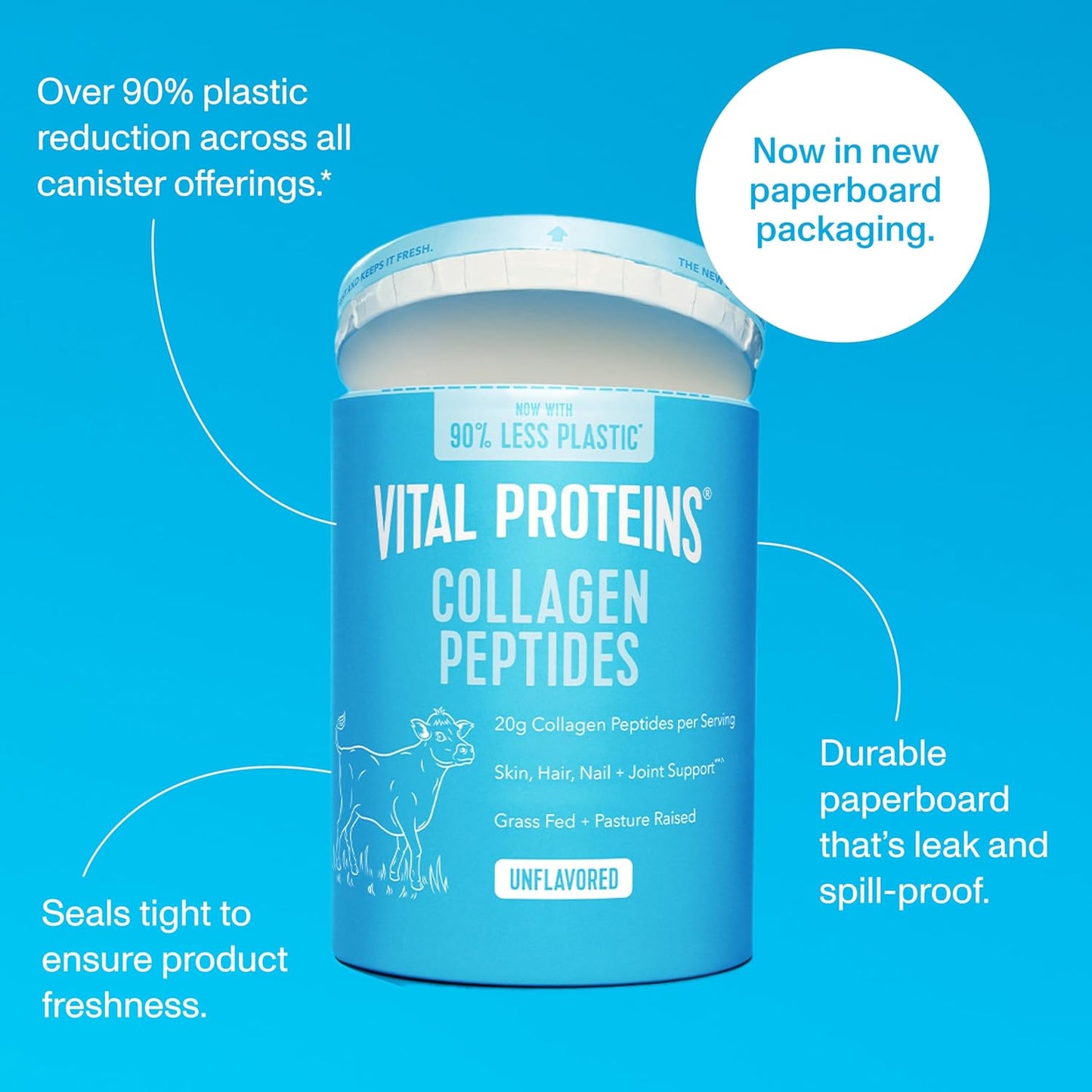 VITAL PROTEINS ORIGINAL COLLAGEN PEPTIDES - UNFLAVORED - 405g
