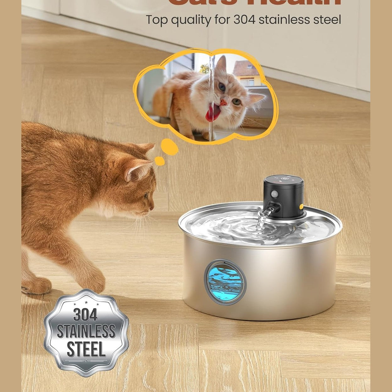 Stainless Steel Water Fountain With Sensor