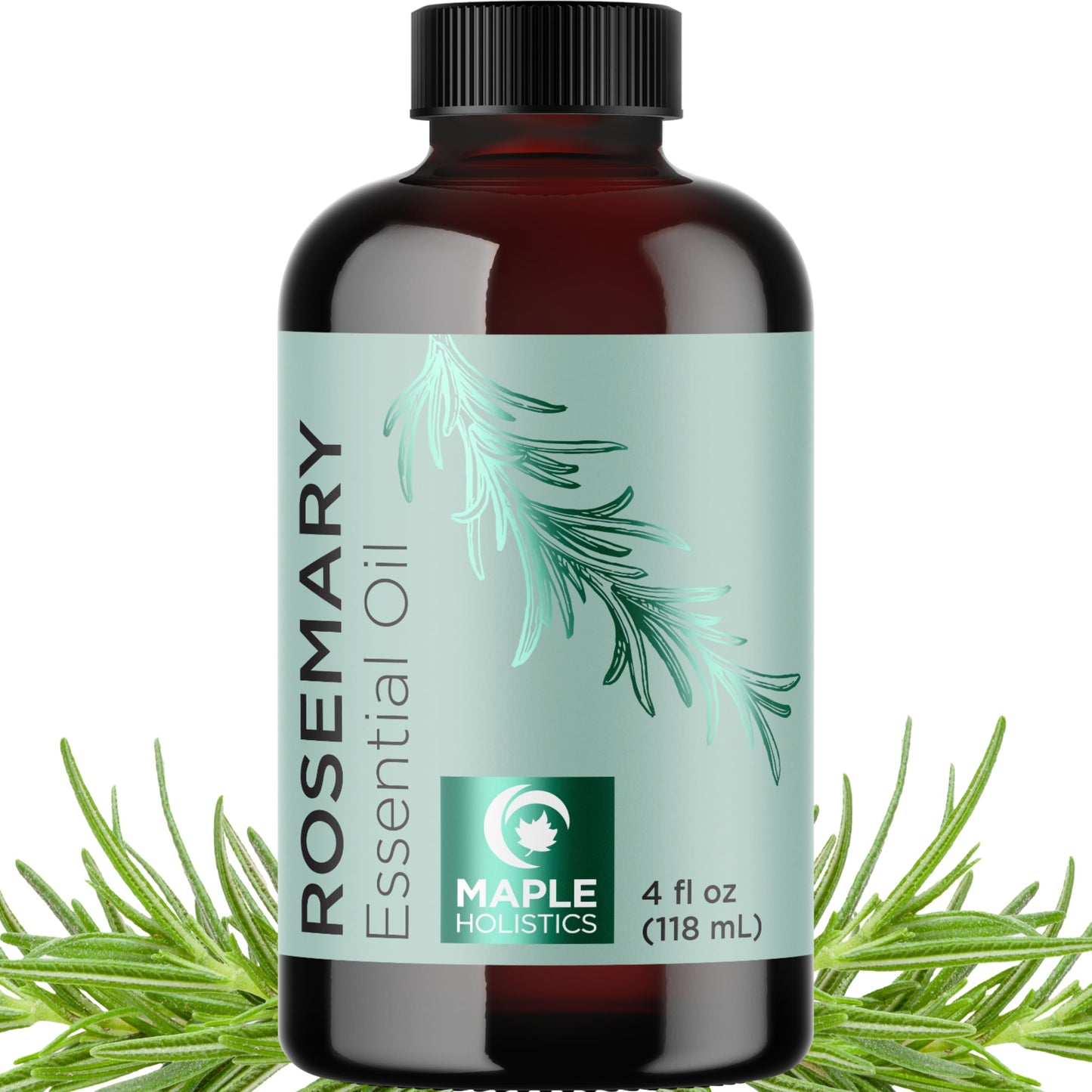 Pure Rosemary Essential Oil with Dropper - Undiluted Rosemary Oil for Hair Skin and Nails and Refreshing Aromatherapy Oil for Diffusers - Essential Oil for Cleansing Dry Scalp Care 4oz - Medaid International