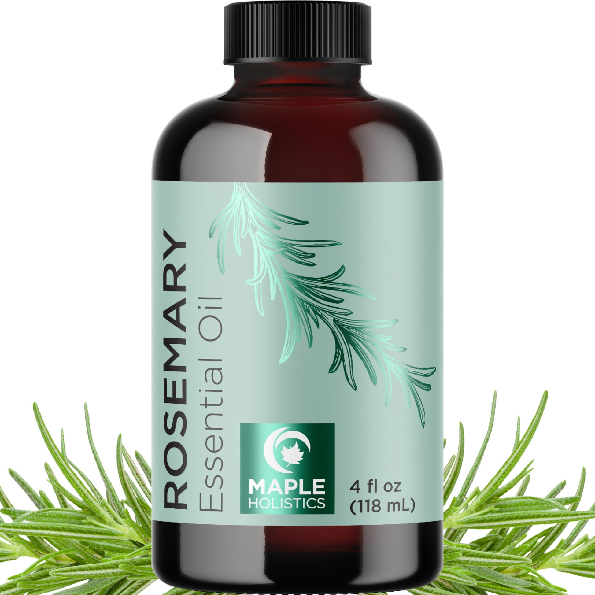 Pure Rosemary Essential Oil with Dropper - Undiluted Rosemary Oil for Hair Skin and Nails and Refreshing Aromatherapy Oil for Diffusers - Essential Oil for Cleansing Dry Scalp Care 4oz - Medaid International