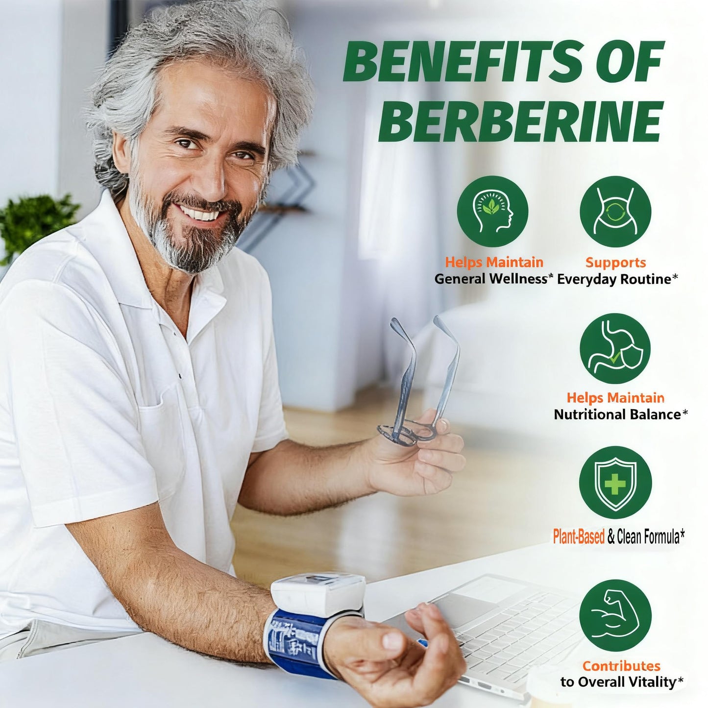 Manewu Organic Berberine Supplement - 180 Count Berberine with Ceylon Cinnamon & Citrus Bergamot,Cinnamon Supplements,Berberine 1500mg Complex, 3-Month Supply - Medaid International