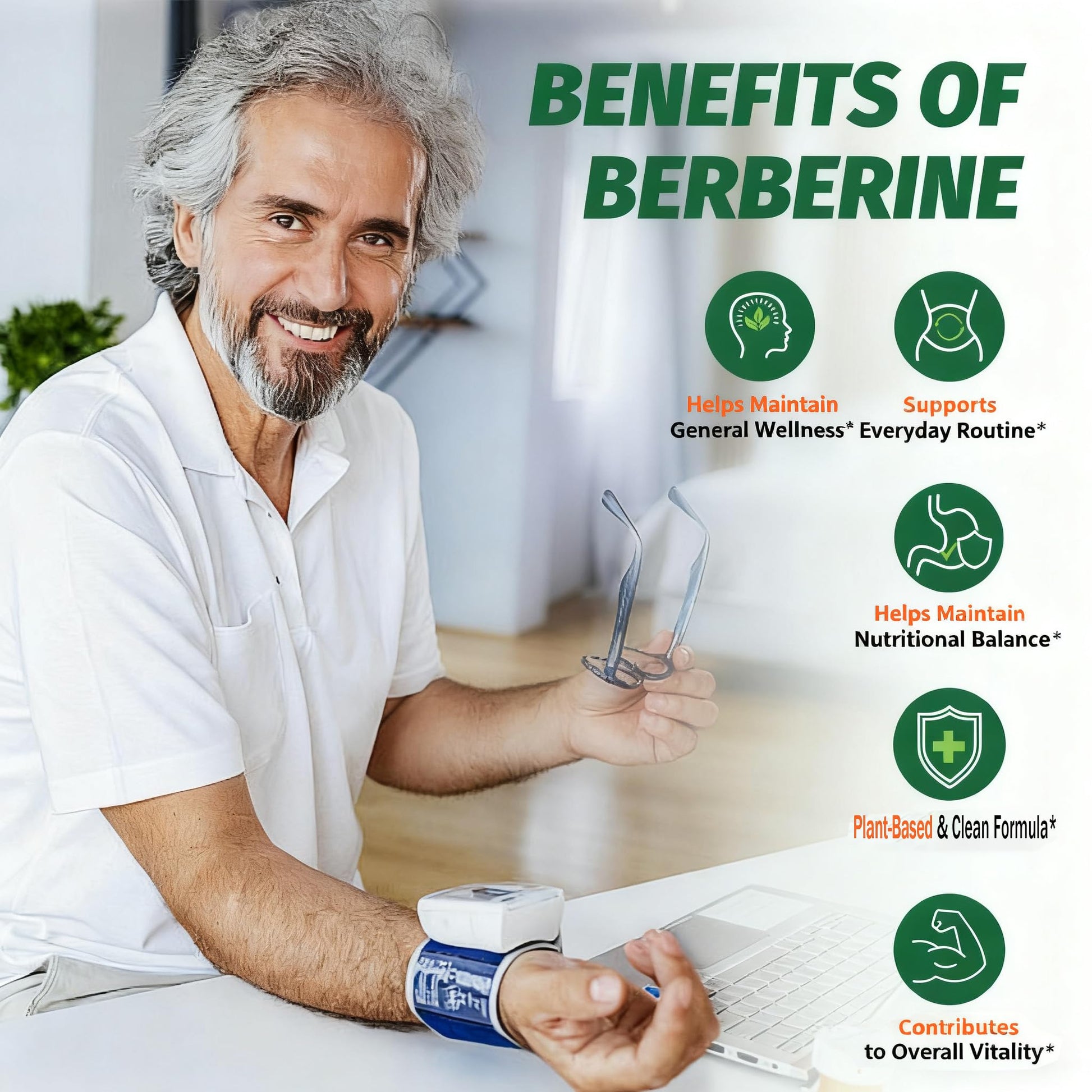 Manewu Organic Berberine Supplement - 180 Count Berberine with Ceylon Cinnamon & Citrus Bergamot,Cinnamon Supplements,Berberine 1500mg Complex, 3-Month Supply - Medaid International