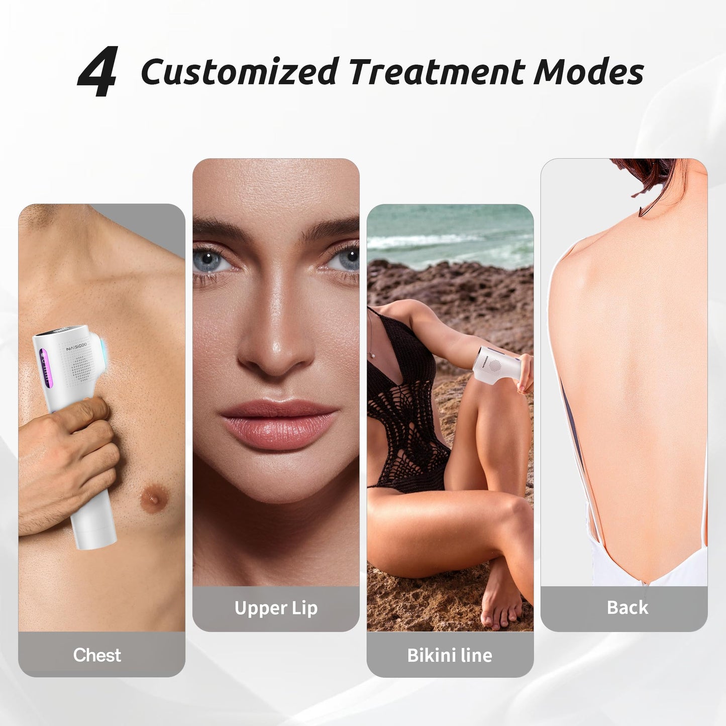Laser Hair Removal Device for Women and Men, IPL Painless Sapphire Laser Hair with 40°F Ice-Cooling System, Safe for Body Treatment, Long-Lasting Hair Removal from Home, Face, Legs, Back Bikini Line - Medaid International