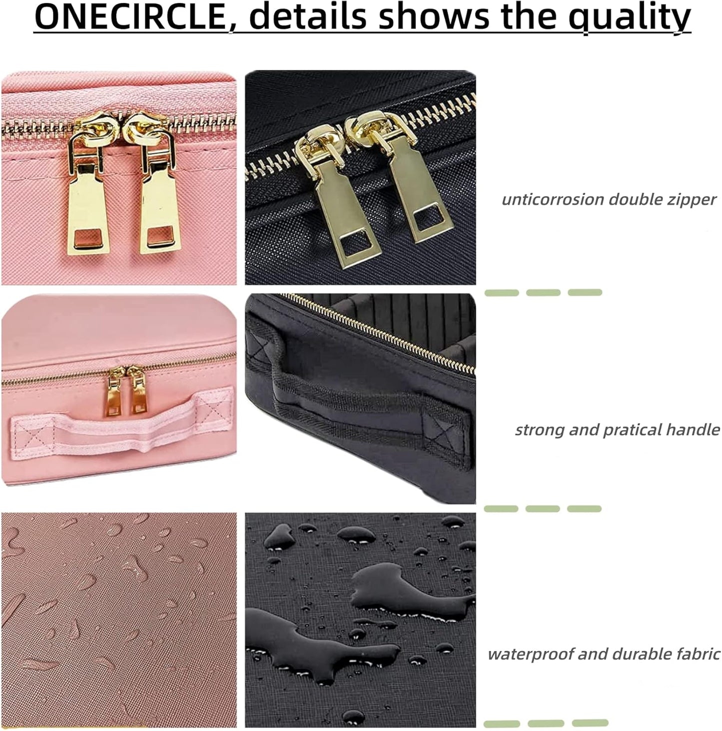 Adjustable Light Make up Bag with Mirror LED Light