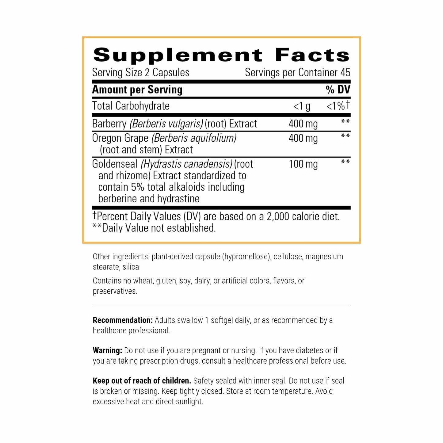 Integrative Therapeutics Berberine Complex - Digestive & Gut Health Supplement* - Vegan, Gluten-Free & Dairy-Free - 90 Capsules (45 Servings) - Medaid International