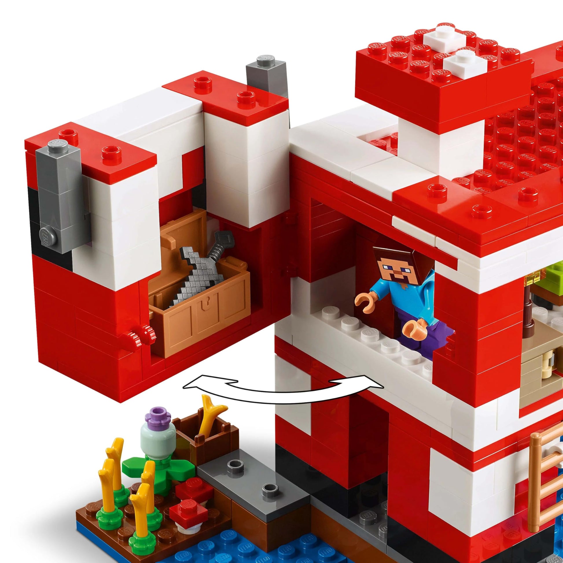 LEGO Minecraft 21270 Moshroom House, Toy, Birthday Gift, Blocks, Girls, Boys, Children, 8, 9, 10, Elementary School Students - Medaid International