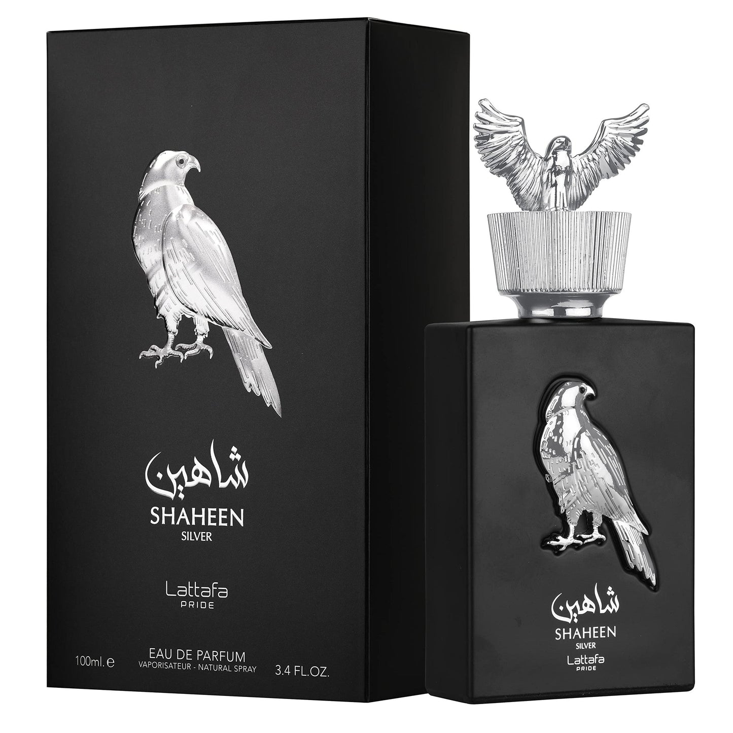 Lattafa Perfumes Shaheen Silver for Unisex Eau de Parfum Spray, 3.4 Ounce - Medaid International