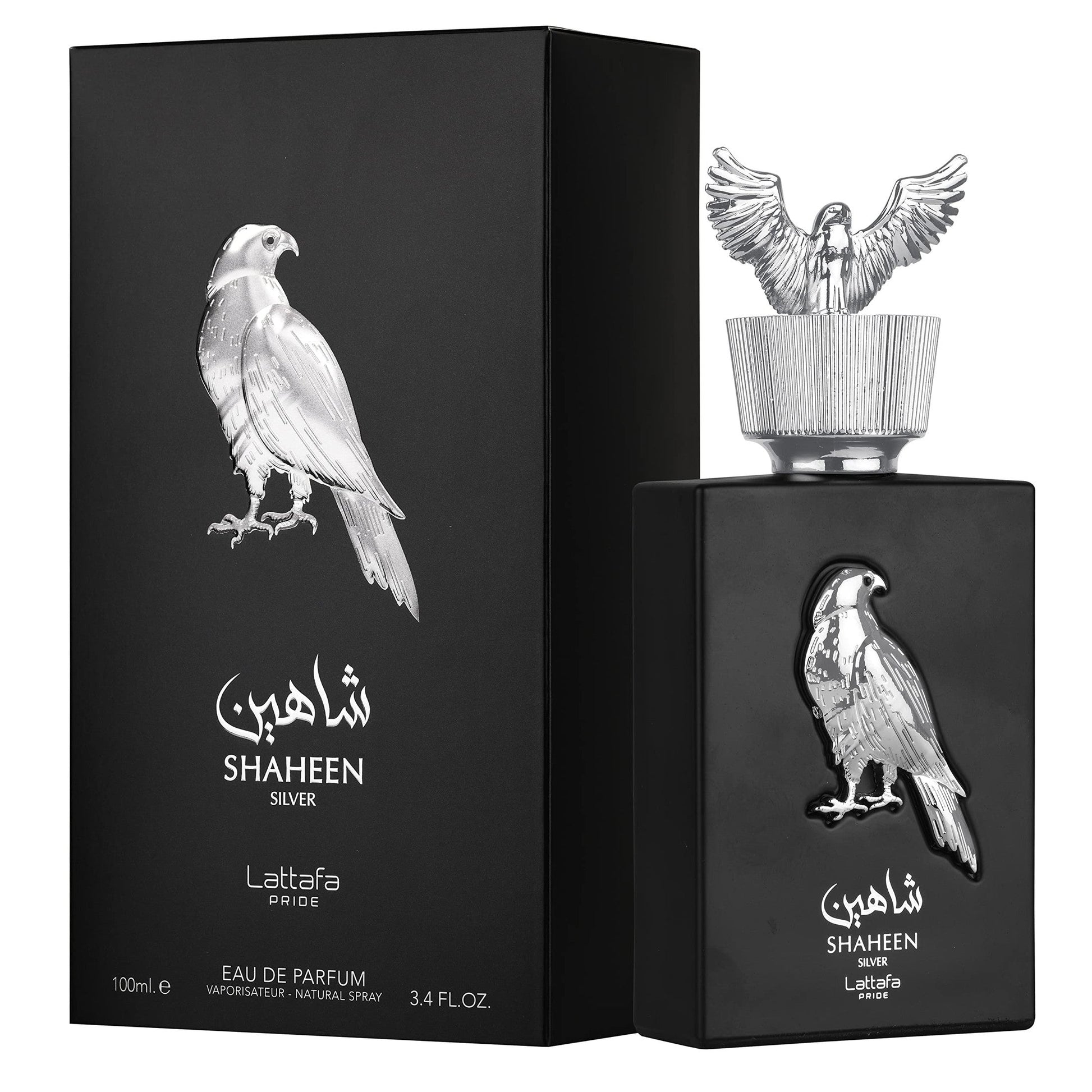 Lattafa Perfumes Shaheen Silver for Unisex Eau de Parfum Spray, 3.4 Ounce - Medaid International