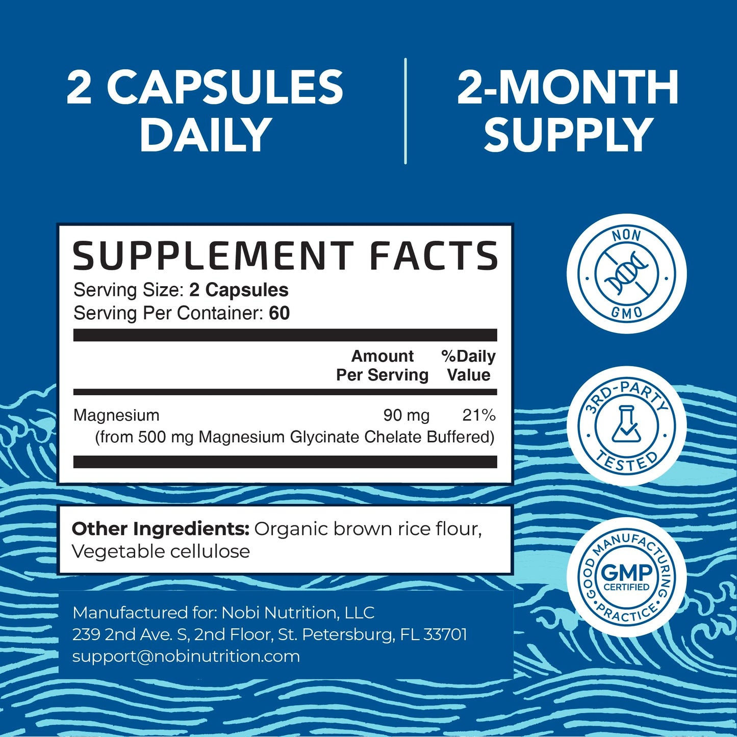 Magnesium Glycinate 500mg | High Absorption | Chelated for Muscle Relaxation, Bones, Heart, Nerve, Sleep & Calm Support for Women & Men | Magnesium Chelate Supplement & Bisglycinate Complex | 120ct - Medaid International
