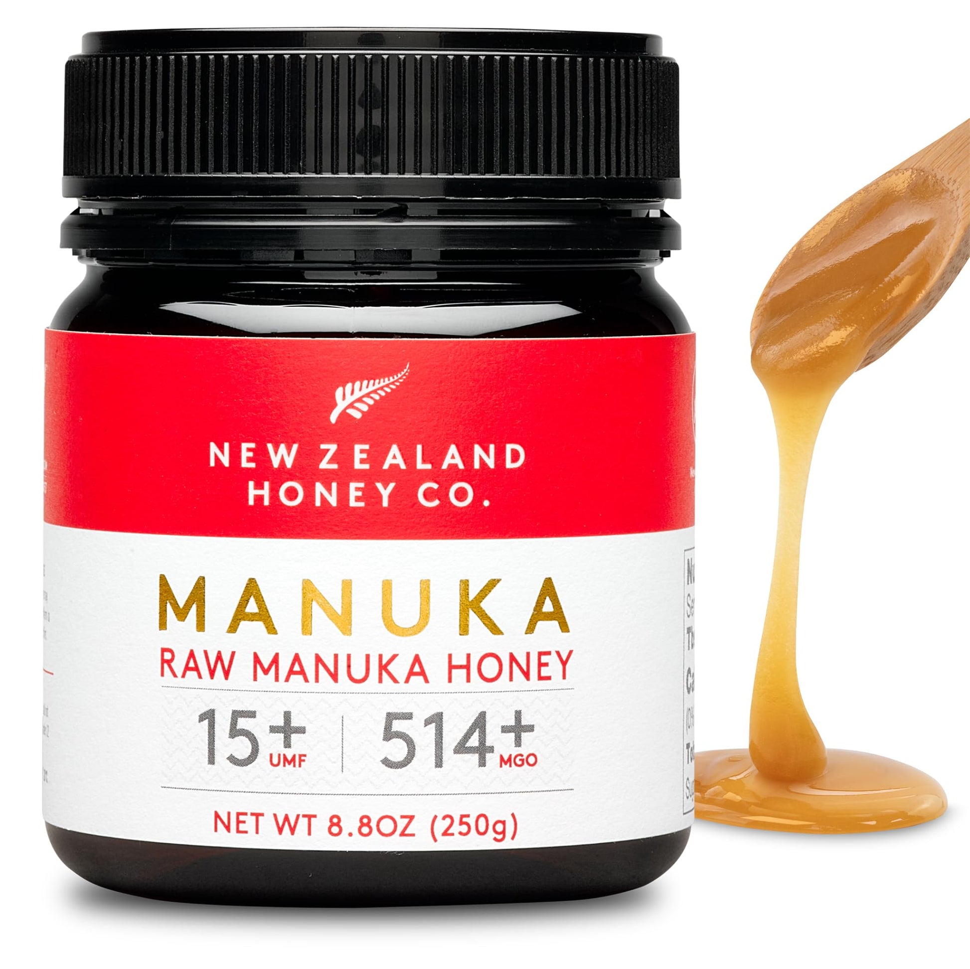 New Zealand Honey Co. Raw Manuka Honey UMF 15+ | MGO 514+, UMF Certified / 8.8oz - Medaid International