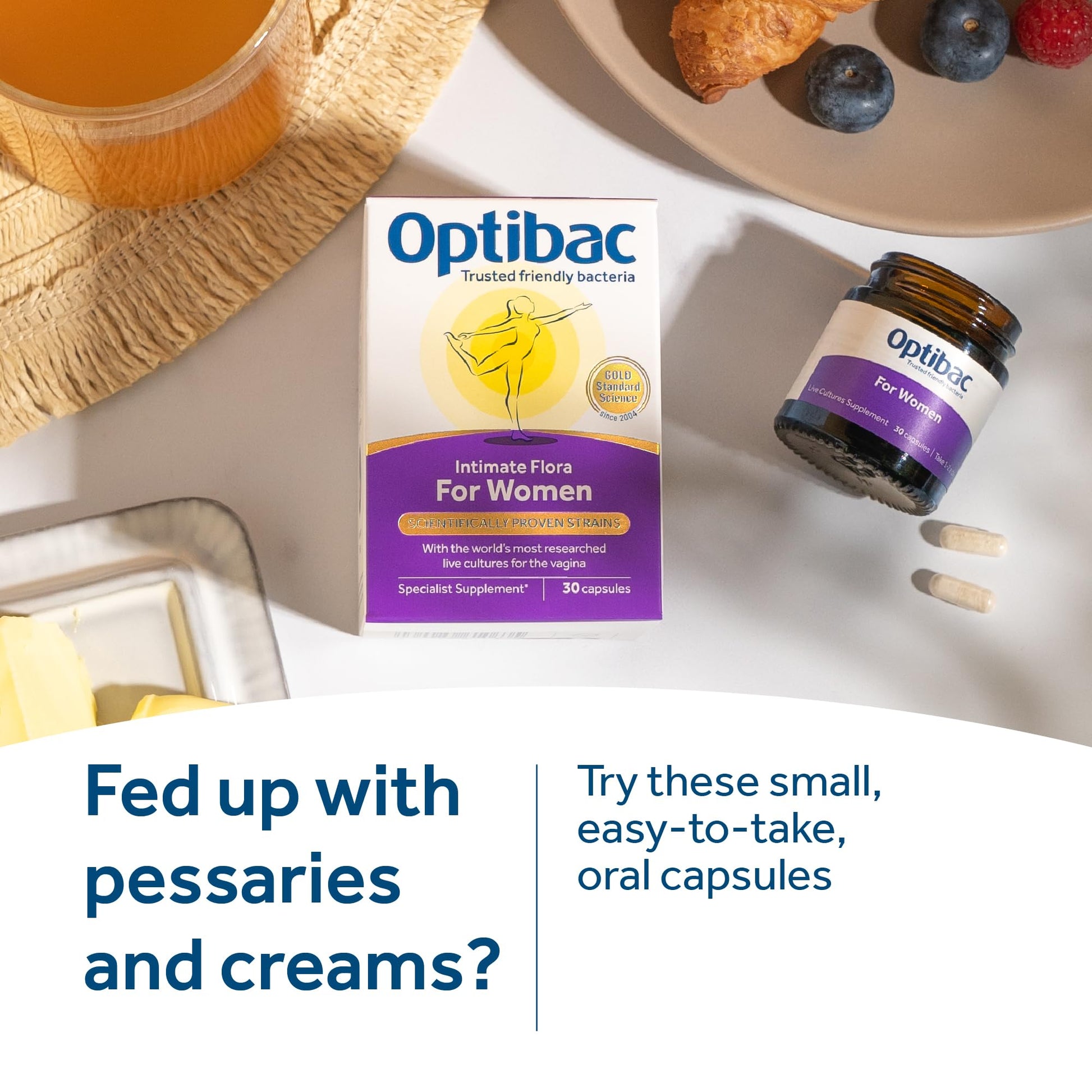 OptiBac for Women | Daily Oral 2.3 Billion Friendly Bacteria Natural Female Supplement for The Intimate Area | Lactobacillus Rhamnosus & Lactobacillus Reuteri | One-Two Week Supply | 14 Capsules - Medaid International