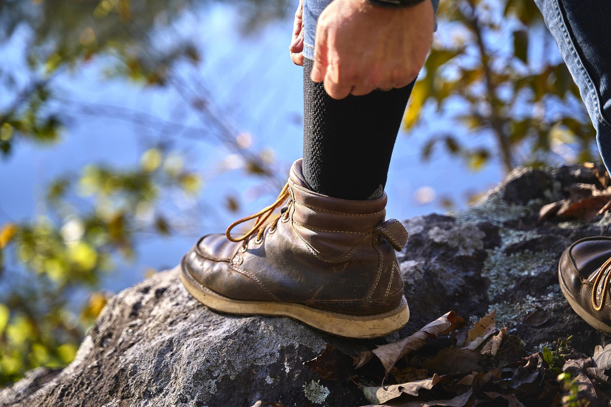 TERRIFI Merino Wool Hiking Socks, 3 Pairs Thick Warm Crew Socks with Cushioning, Thermal Winter Boot Socks for Cold Weather Trekking, Camping & Outdoor Activities