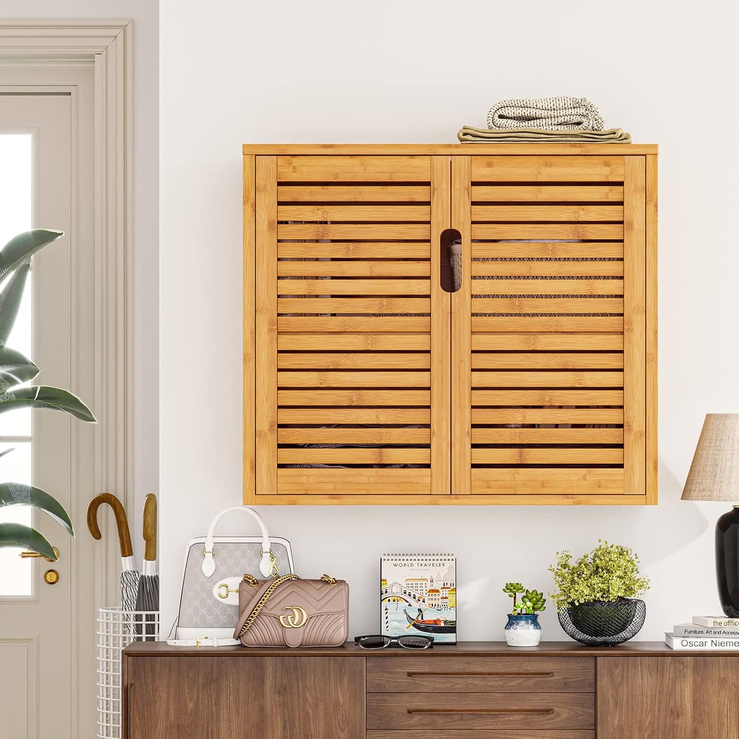 Bamboo Wall Cabinet