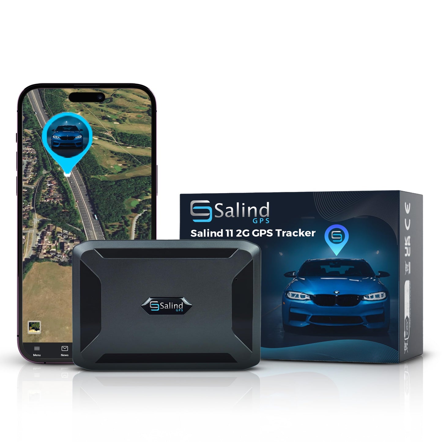 Salind 11 (2G Version)- GPS Tracker for Cars, Motorcycles, Trucks and Much More- Integrated Magnet for Fixed and Secure Placement- Long Battery Life- GPS Tracker with Real Time Tracking - Medaid International