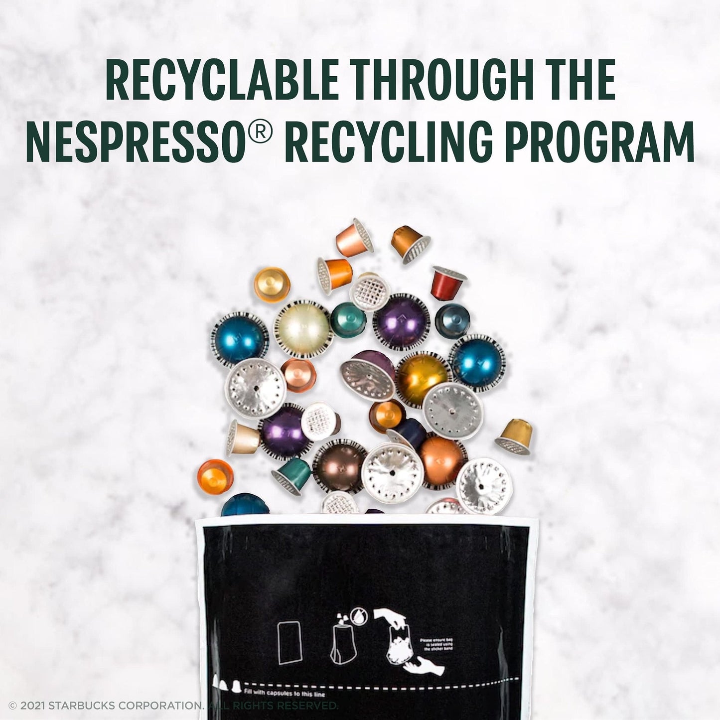 Starbucks by Nespresso Original Line, Intense Variety Pack, 50-count Espresso Pods
