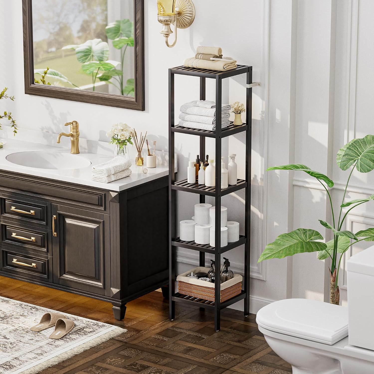 5-Tier Bamboo Storage Shelf