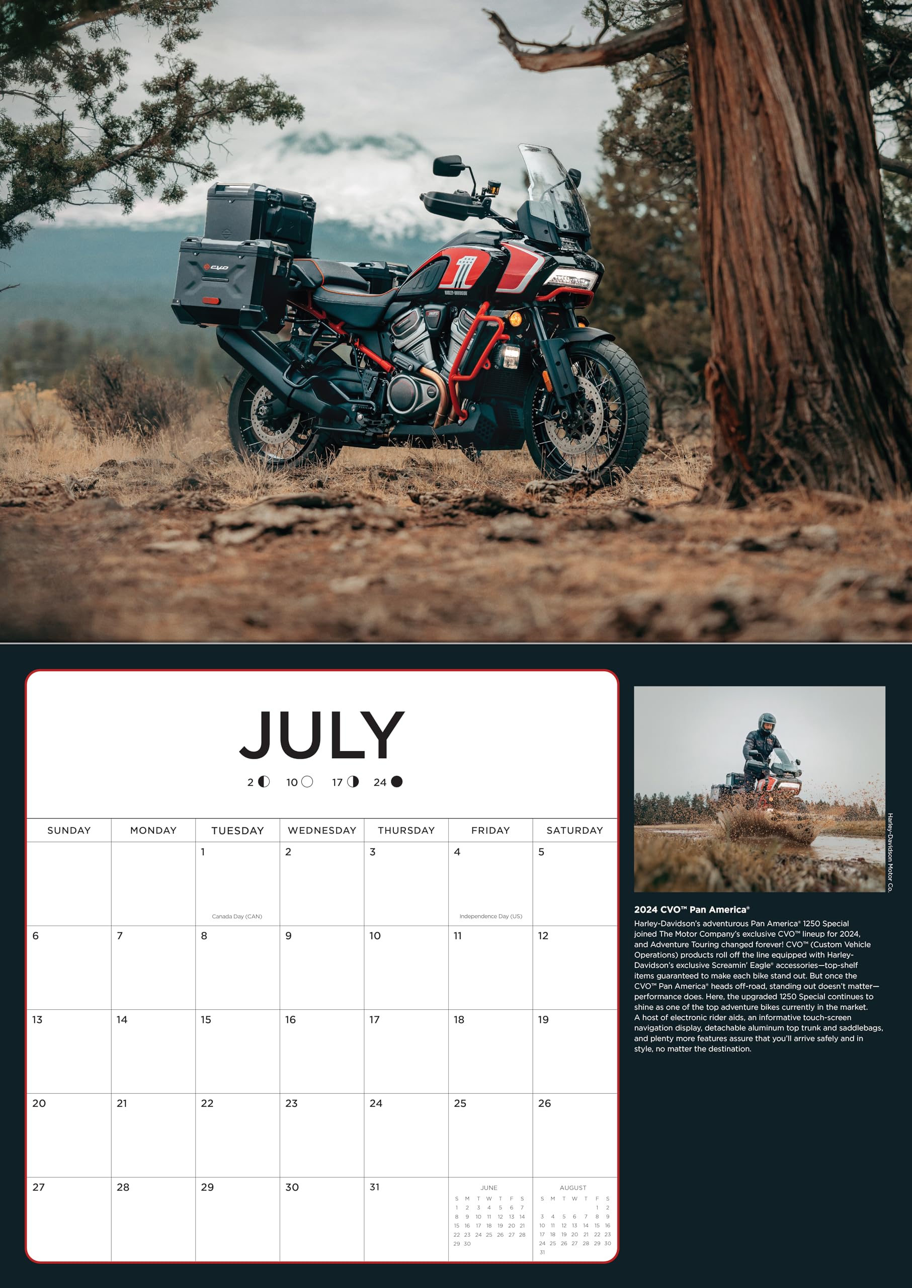 Harley-Davidson 17x12 2025: 16-Month Calendar--September 2024 through December 2025 - Medaid International