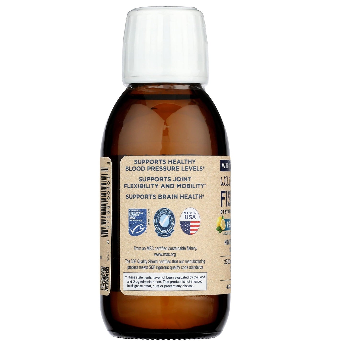 Wiley’s Finest Wild Alaskan Fish Oil Peak Omega-3 Liquid Supplement - 2300mg EPA and DHA Omega-3s - Lemon Flavor - 4.23 Oz (25 Servings) - Medaid International