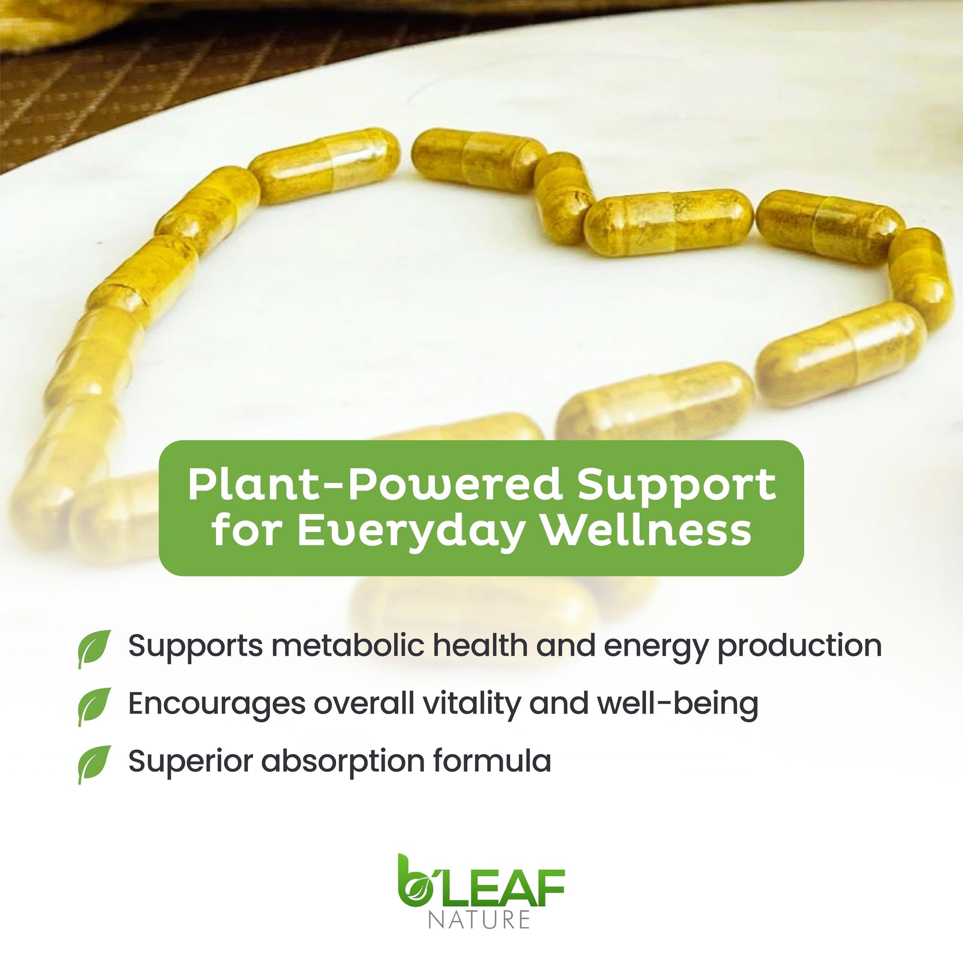 B’Leaf Nature Berberine Phytosome, 120 Capsules – 1100mg Berberine Supplement for Metabolic and Cardiovascular Support – Vegan, Gluten-Free, Non-GMO Berberine Phytosome Capsules for Immune Wellness - Medaid International