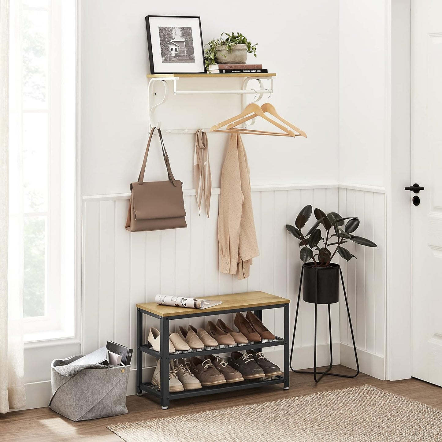 VASAGLE Wall Mounted Coat Rack LCR11WY