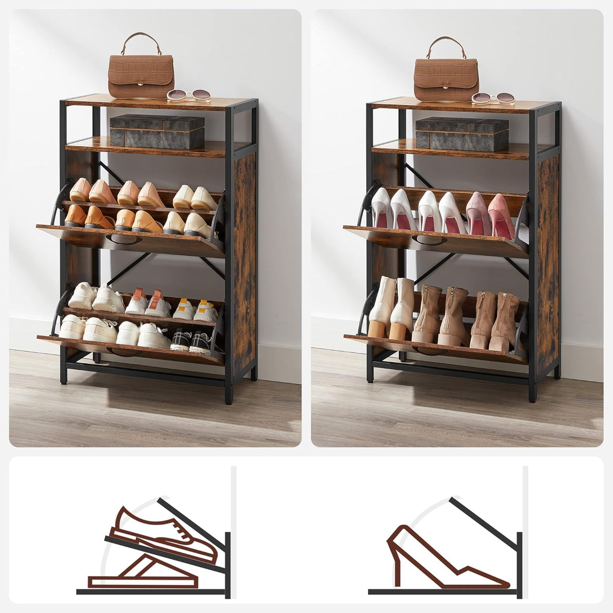 VASAGLE Shoe cabinet LBS801B01