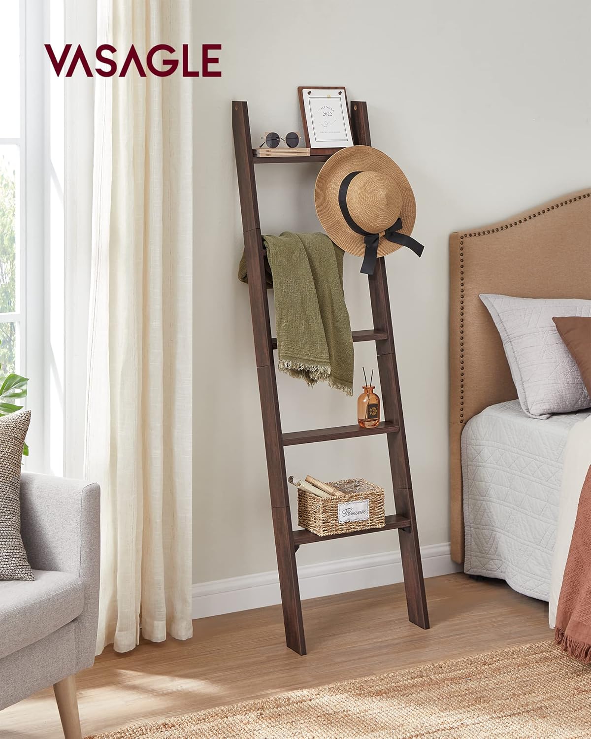 VASAGLE 5-Tier Ladder Shelf LLS018T51