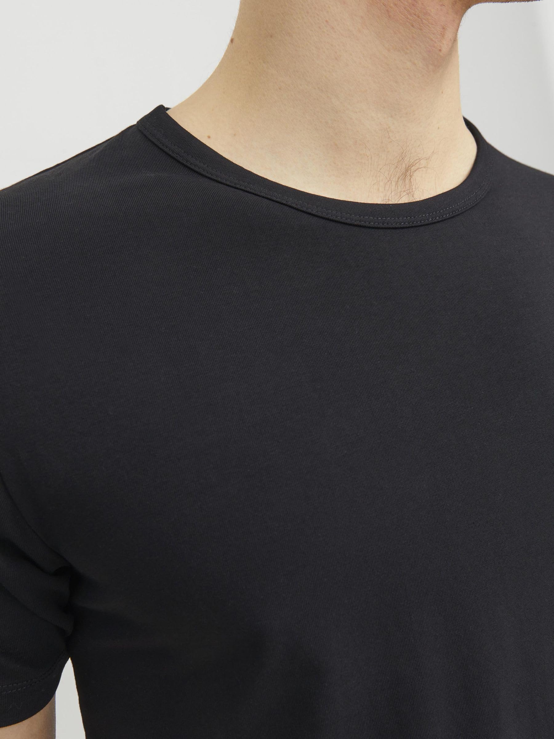Jack & Jones Men's O-Neck Tee, Black, Medium - Medaid International