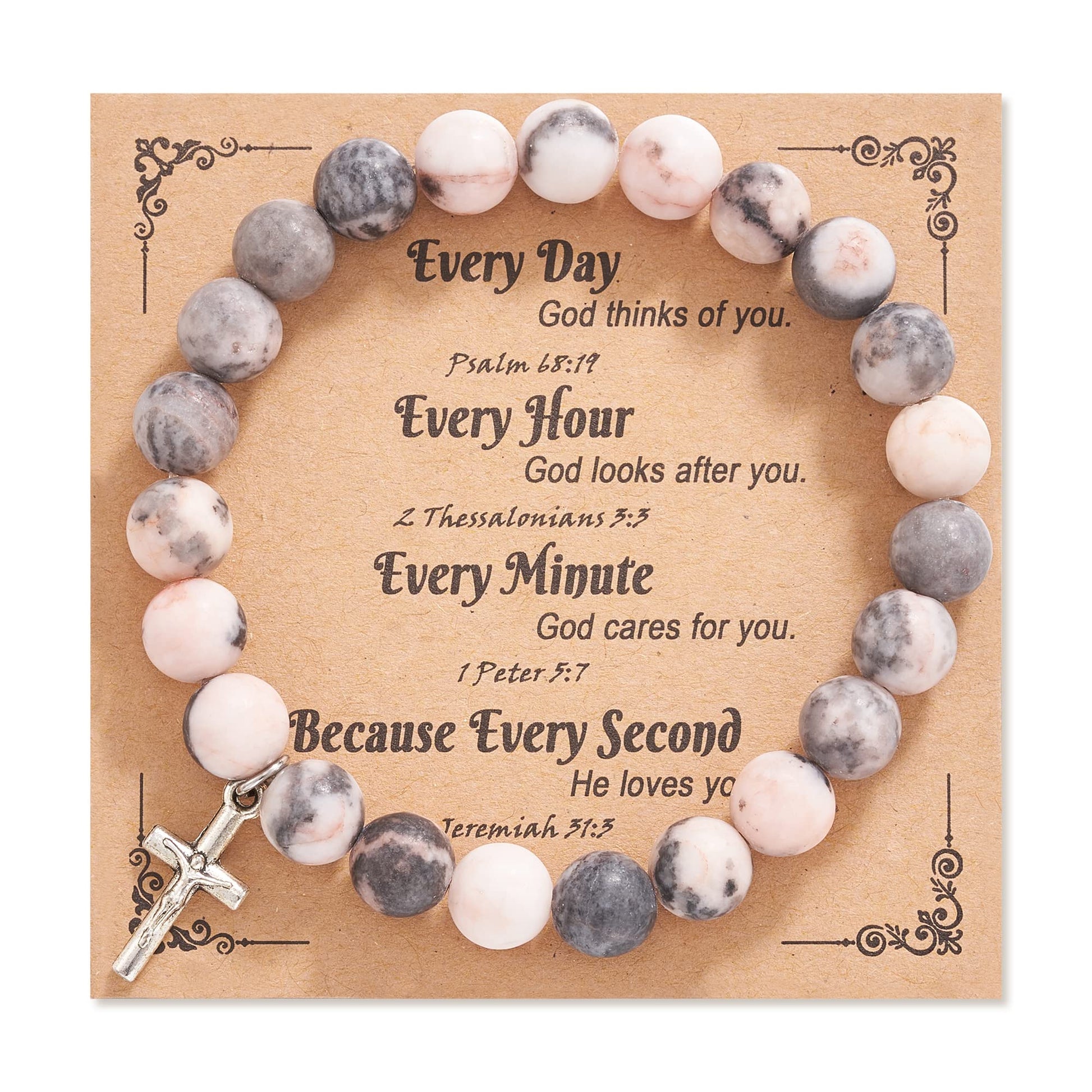 Dabem Christian Cross Bracelet, Religious Easter Gifts for Women Adults, Inspirational Catholic Faith Gifts - Medaid International