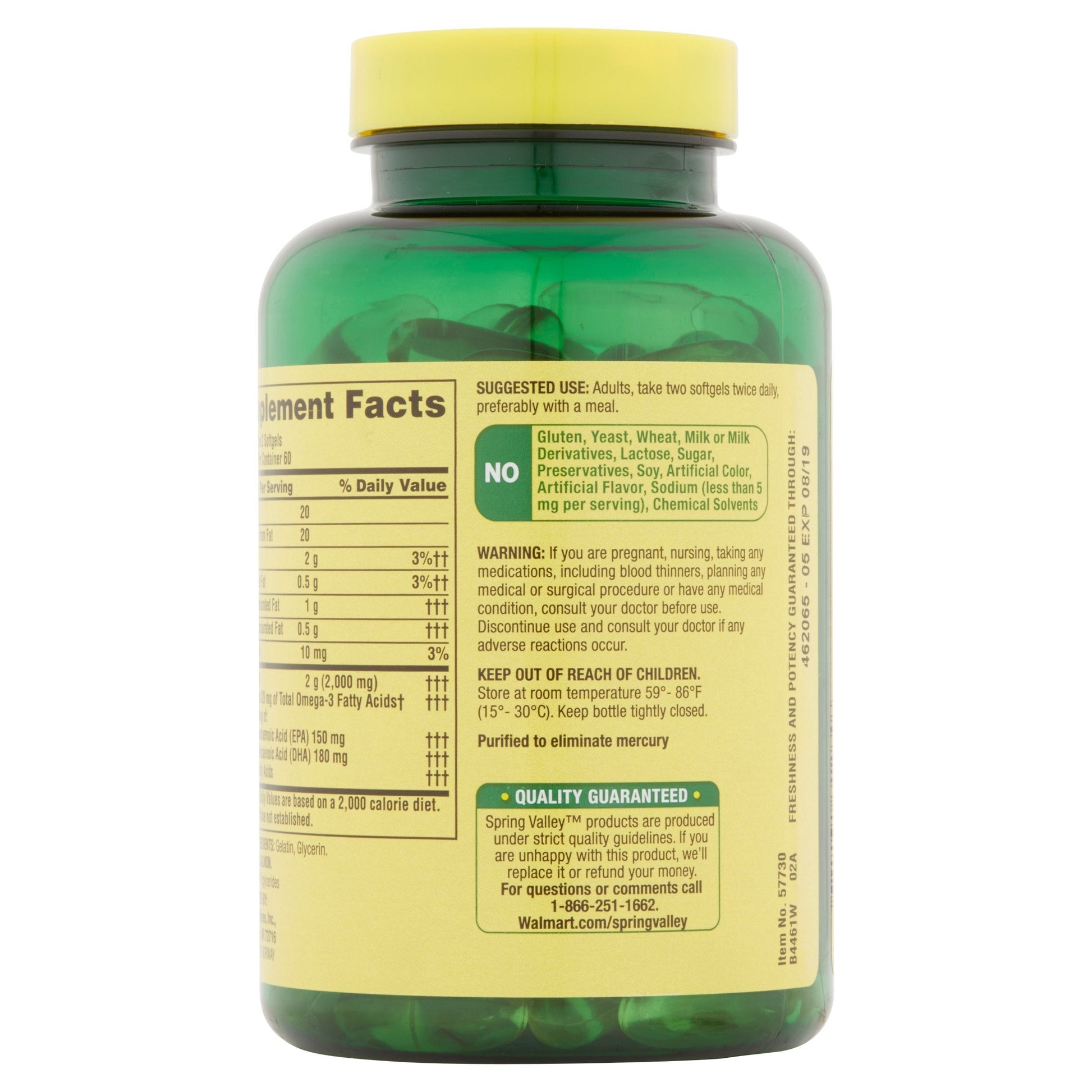 Spring Valley Salmon Oil 1000 mg - Medaid International