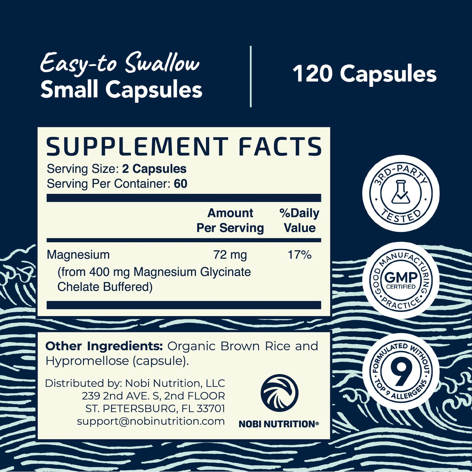 Magnesium Glycinate 400mg | High Absorption Formula for Sleep, Calm, Muscle Relaxation, Heart, Bone & Nerve Support for Women & Men | Chelated Magnesium Glycinate Supplement | 120 Ct (2 Month Supply) - Medaid International