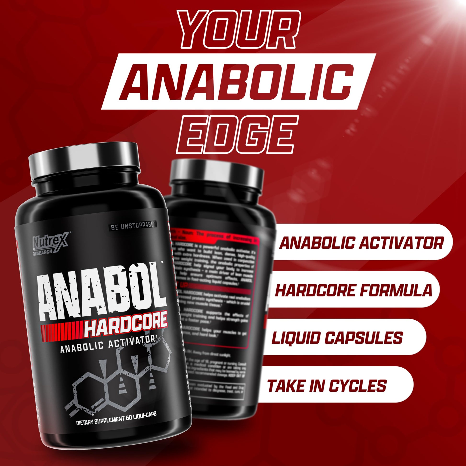 Nutrex Research Anabol Hardcore Anabolic Activator, Muscle Builder and Hardening Agent, 60 Pills - Medaid International