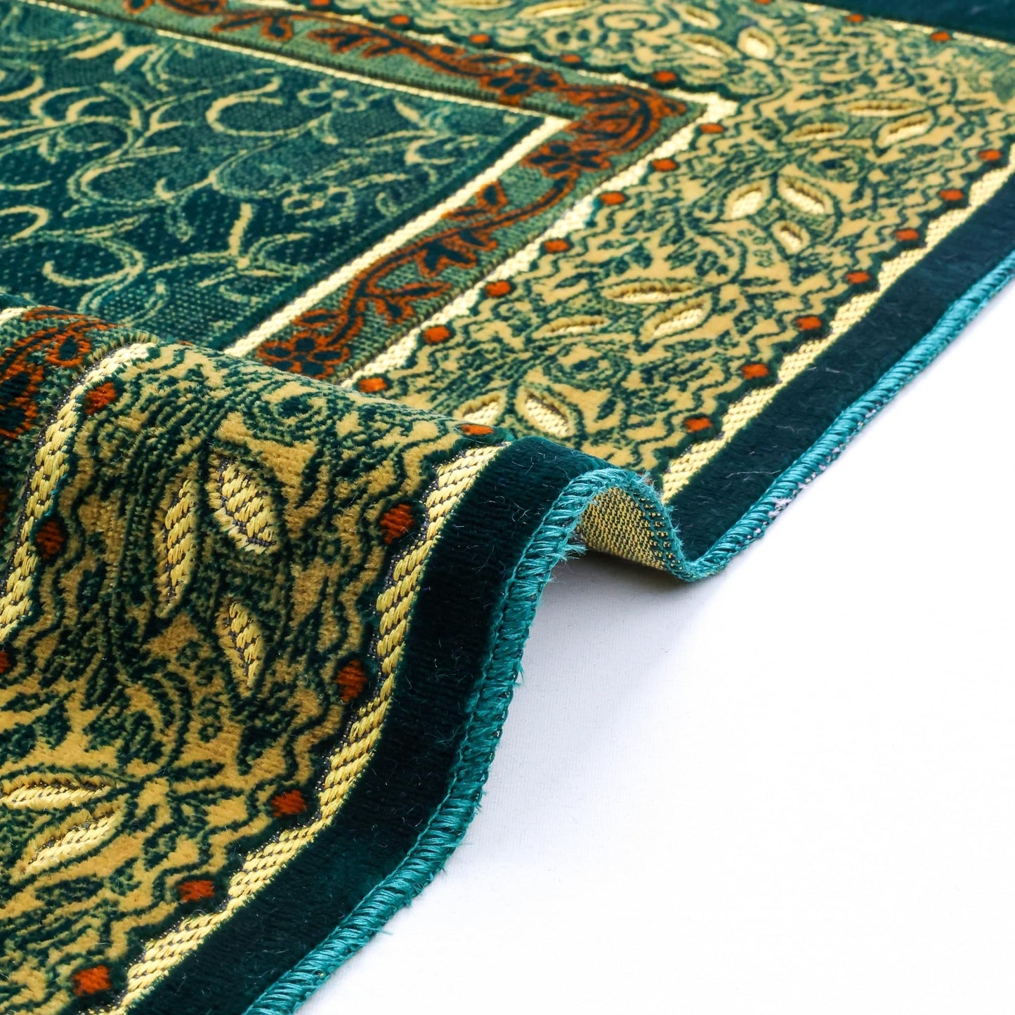 FIRASET Muslim Prayer Rug, Soft Plush Thin Islamic Prayer Mat, Janamaz, Sajada, Praying Carpet, Islamic Gift, Foldable Portable Turkish Prayer Mat for Men&Women, Lightweight Travel Prayer Rug, 26"x43" - Medaid International