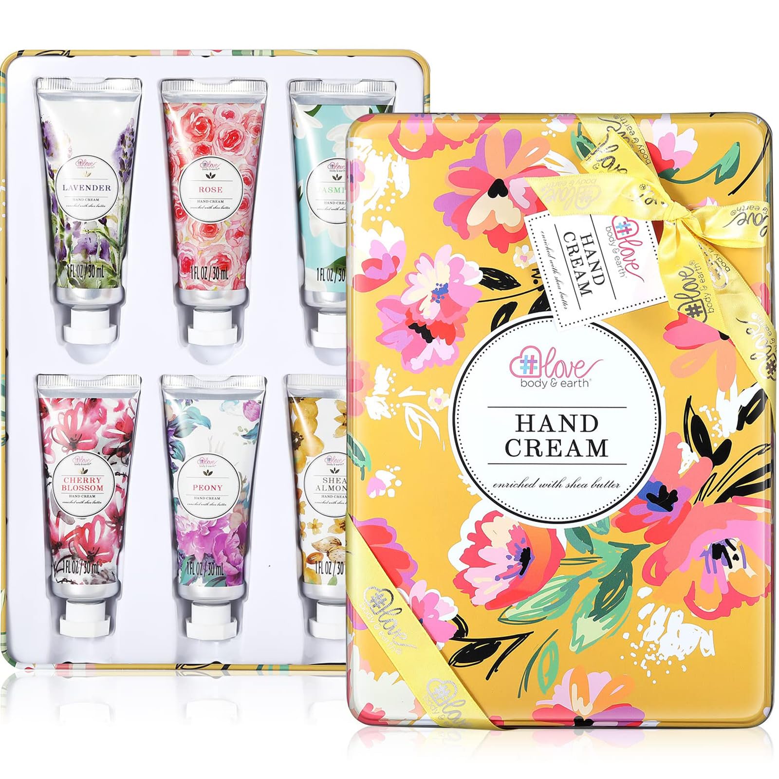 Hand Cream Gift Set - Hand Cream for Women, Hand Lotion Set for Dry Cracked Hands, Holiday Gift for Mother's Day Valentine's Day Christmas, Travel Size Hand Lotion for Women. 6 x 1.0 oz/30ml - Medaid International