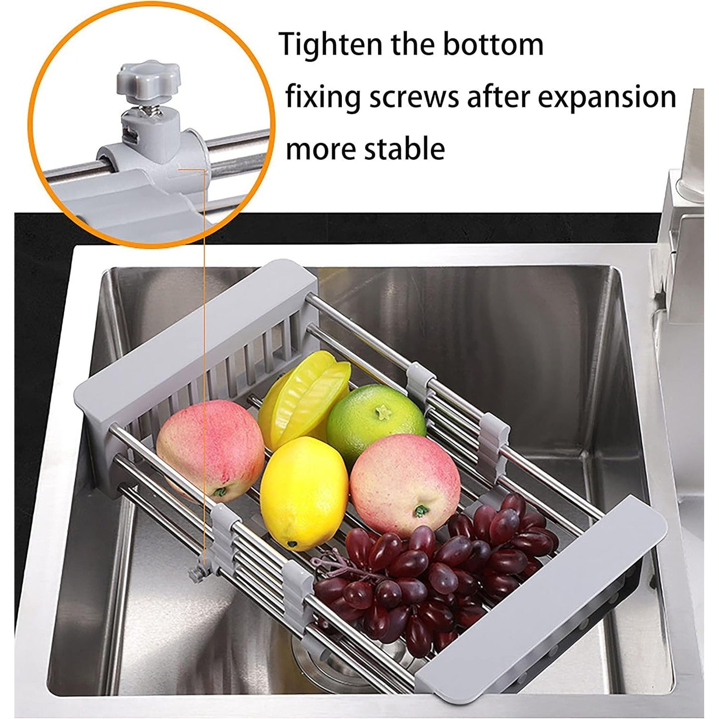 Expandable Stainless Steel Dish Drainer Rack