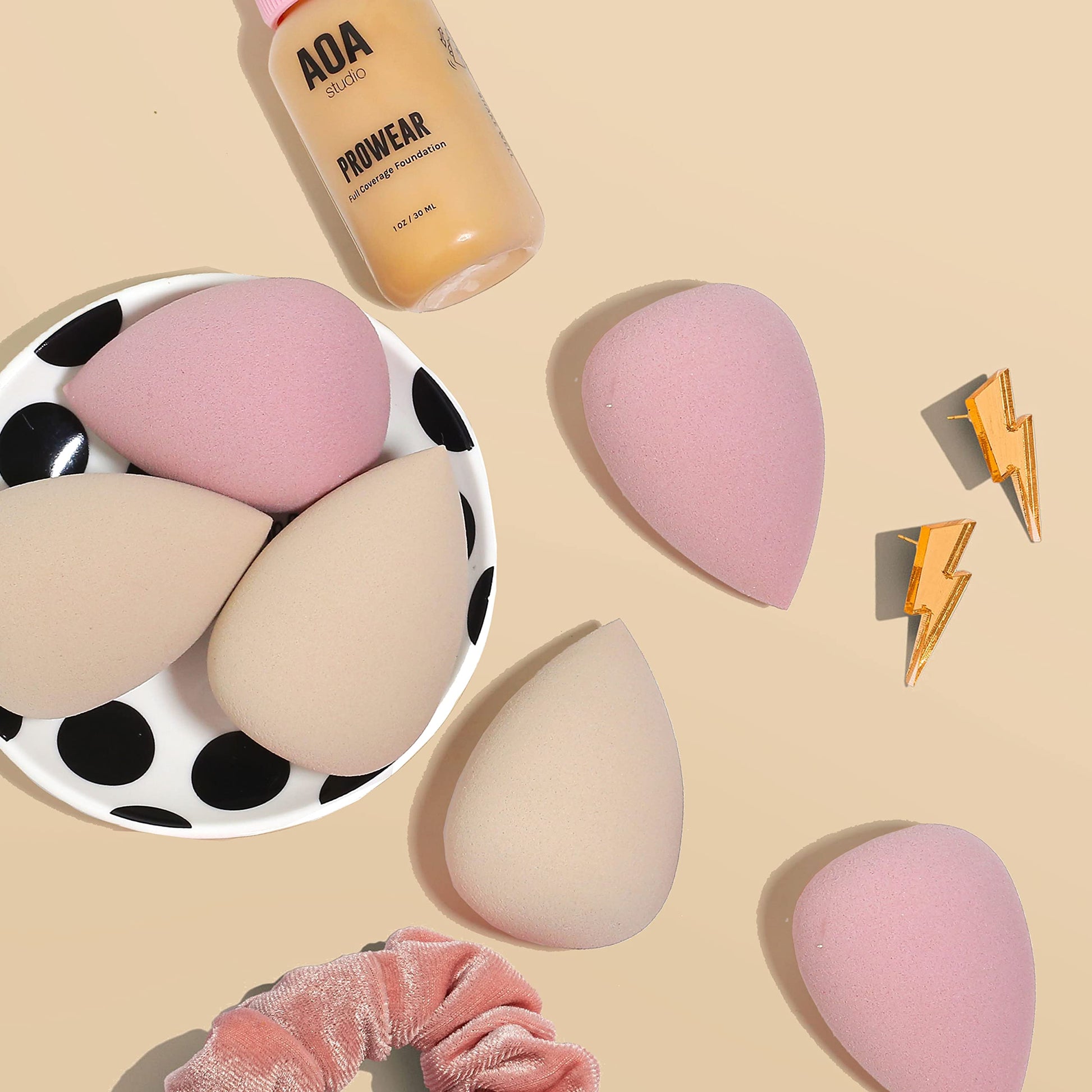 AOA Studio Collection Makeup Mochi Sponge Set Makeup Blender Latex Free and High-definition Set of 6 Makeup Blender For Powder Cream and Liquid Wonder Blender Beauty Cosmetic (6 Count) - Medaid International