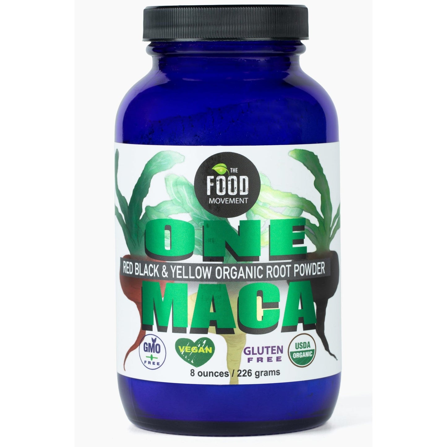 THE FOOD MOVEMENT CO. - One Maca (Organic Black, Red and Yellow maca Varieties) - 8oz - Medaid International