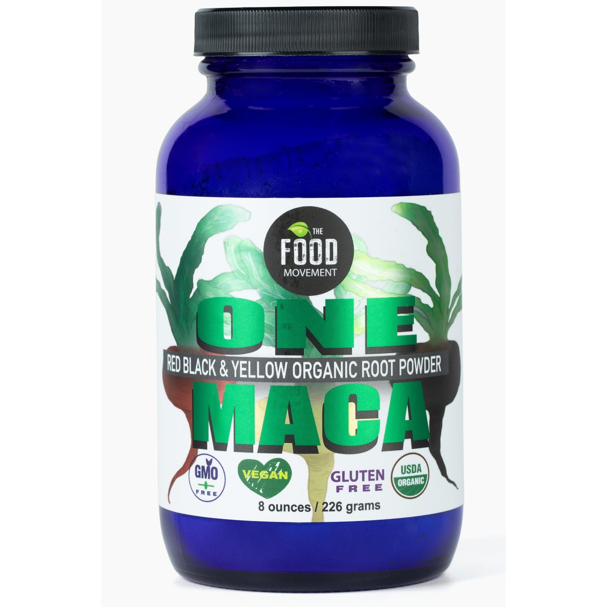THE FOOD MOVEMENT CO. - One Maca (Organic Black, Red and Yellow maca Varieties) - 8oz - Medaid International
