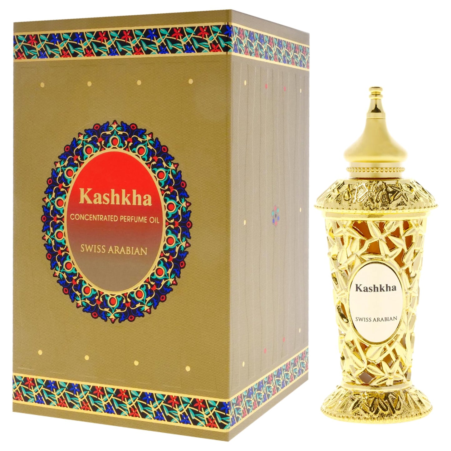 Swiss Arabian Kashkha - Luxury Products From Dubai - Long Lasting And Addictive Personal Perfume Oil Fragrance - A Seductive Signature Aroma - 0.6 Oz - Medaid International